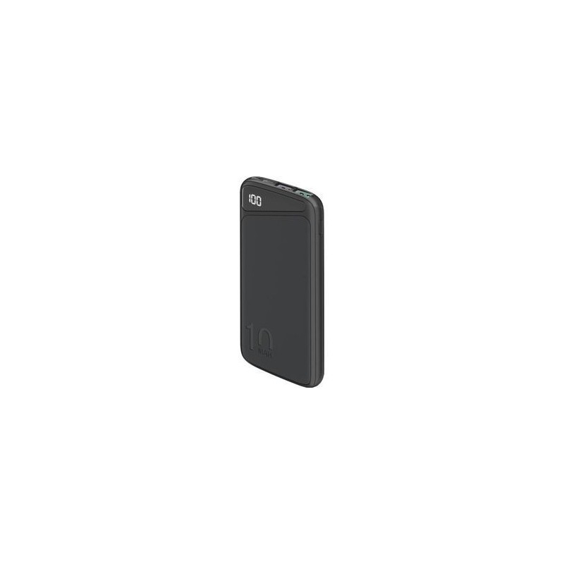 goobay Powerbank 10000mAh 2xUSB-A 1xUSB-C Sort